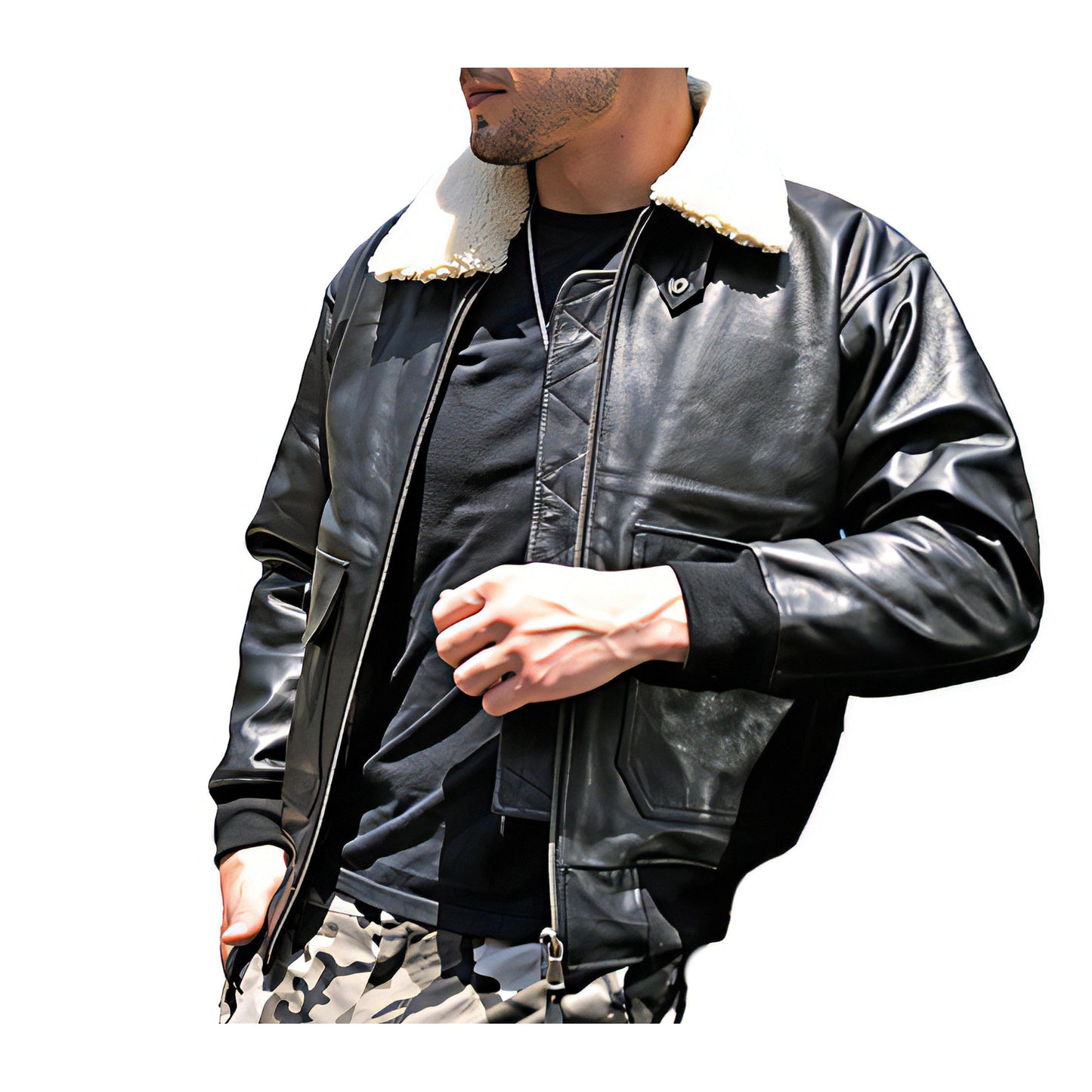 Blouson armée américaine cuir aviateur
