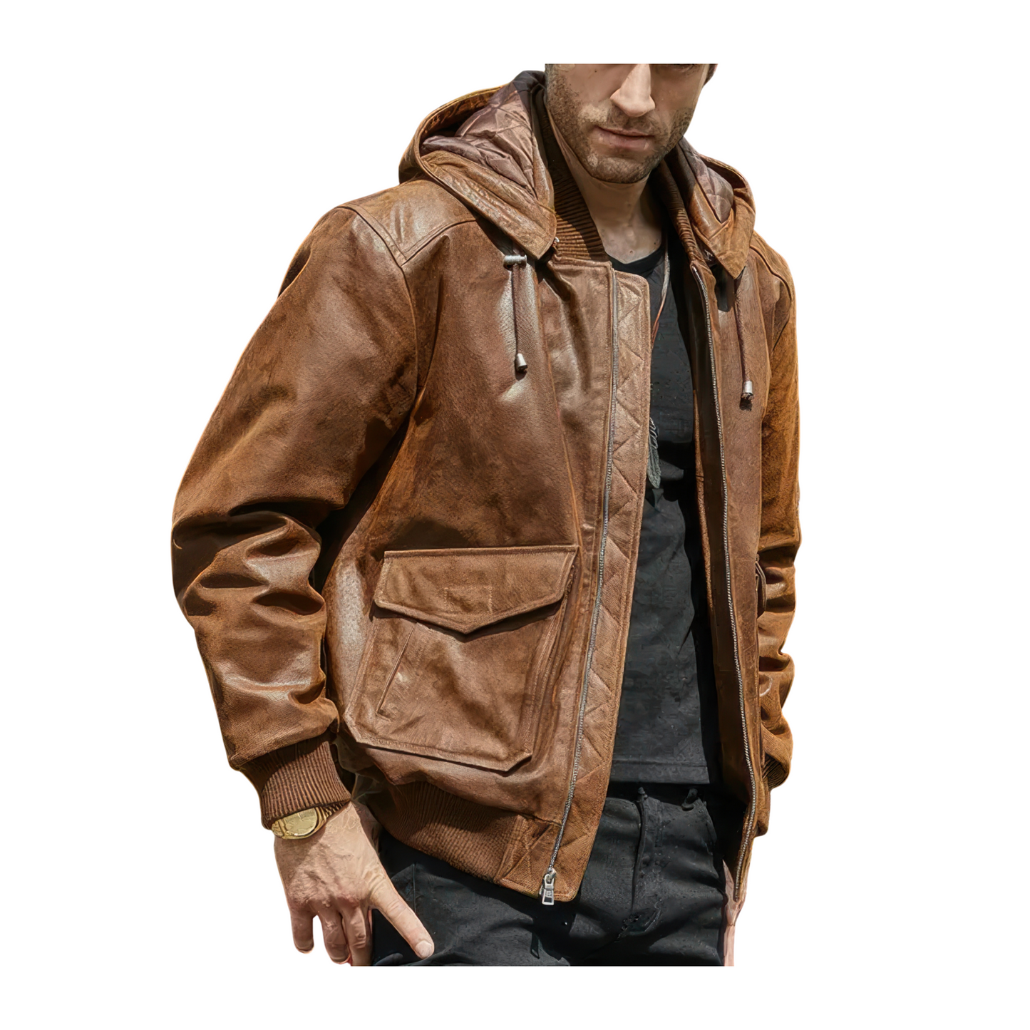 Blouson aviateur avec capuche