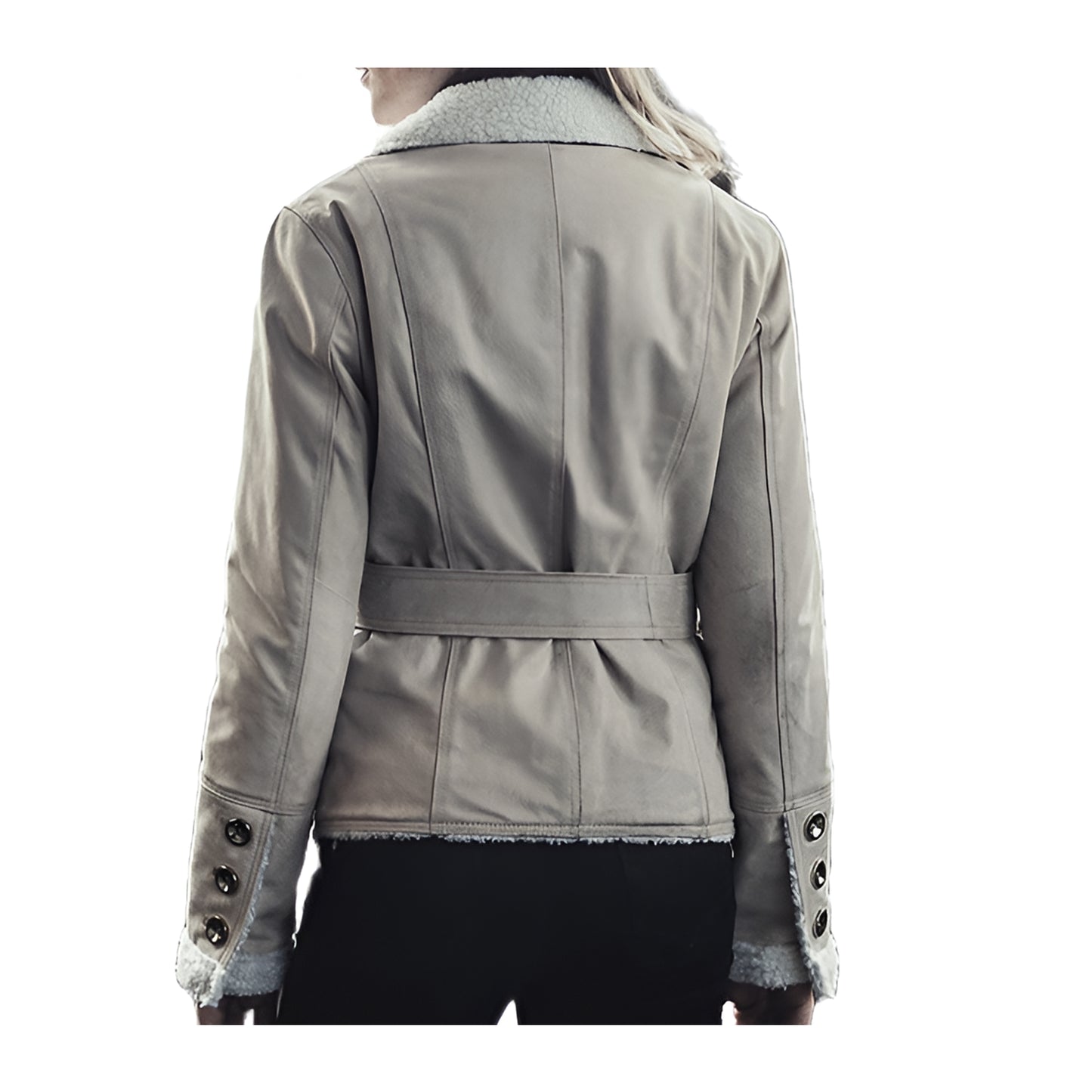 Blouson aviateur beige femme