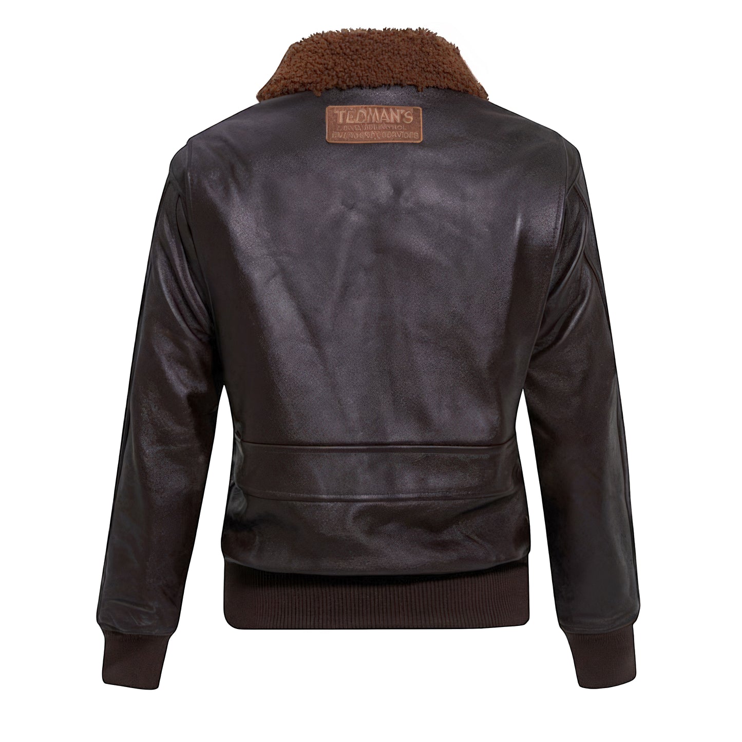 Blouson aviateur cuir marron femme