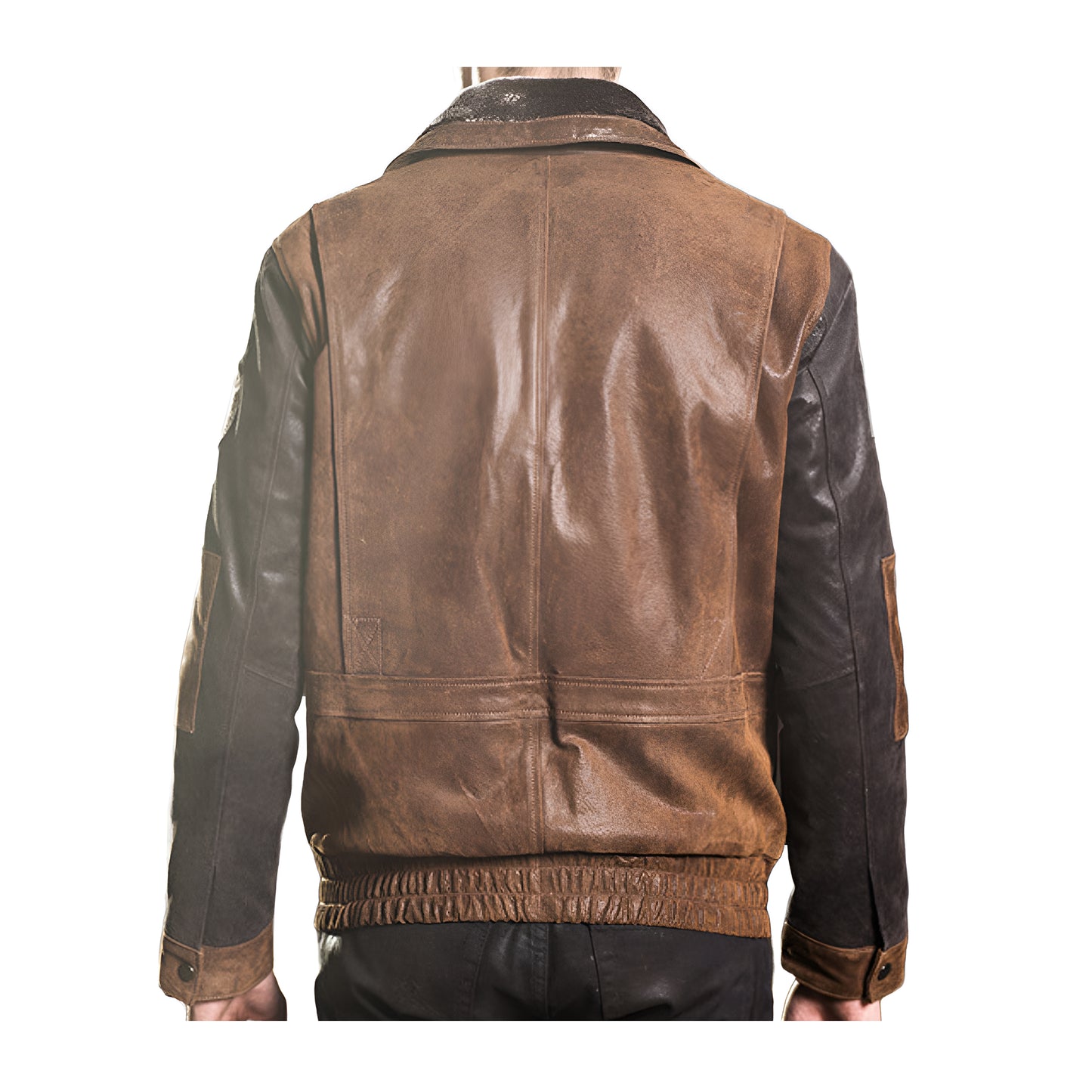 Blouson aviateur cuir marron hommes