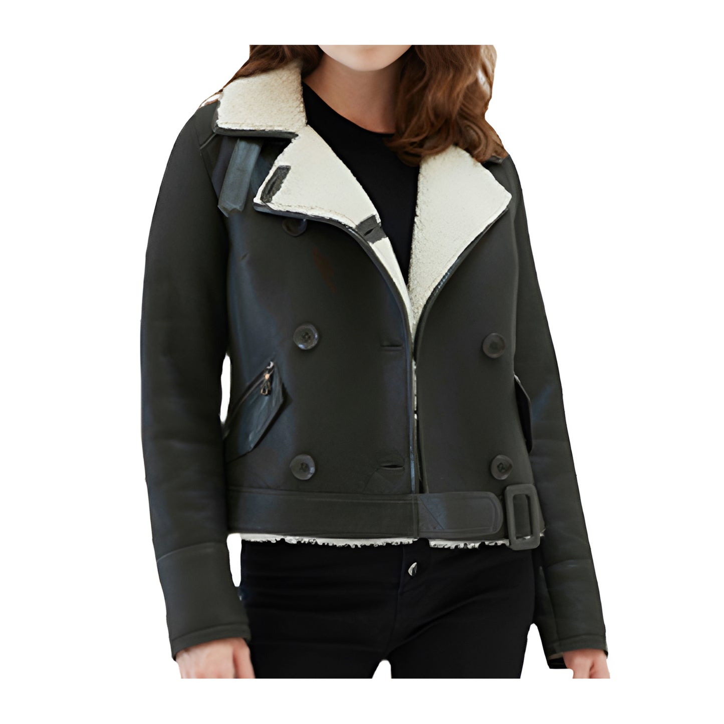 Blouson aviateur femme mouton retourné