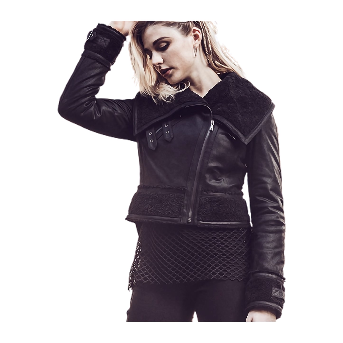 Blouson aviateur femme noir cuir