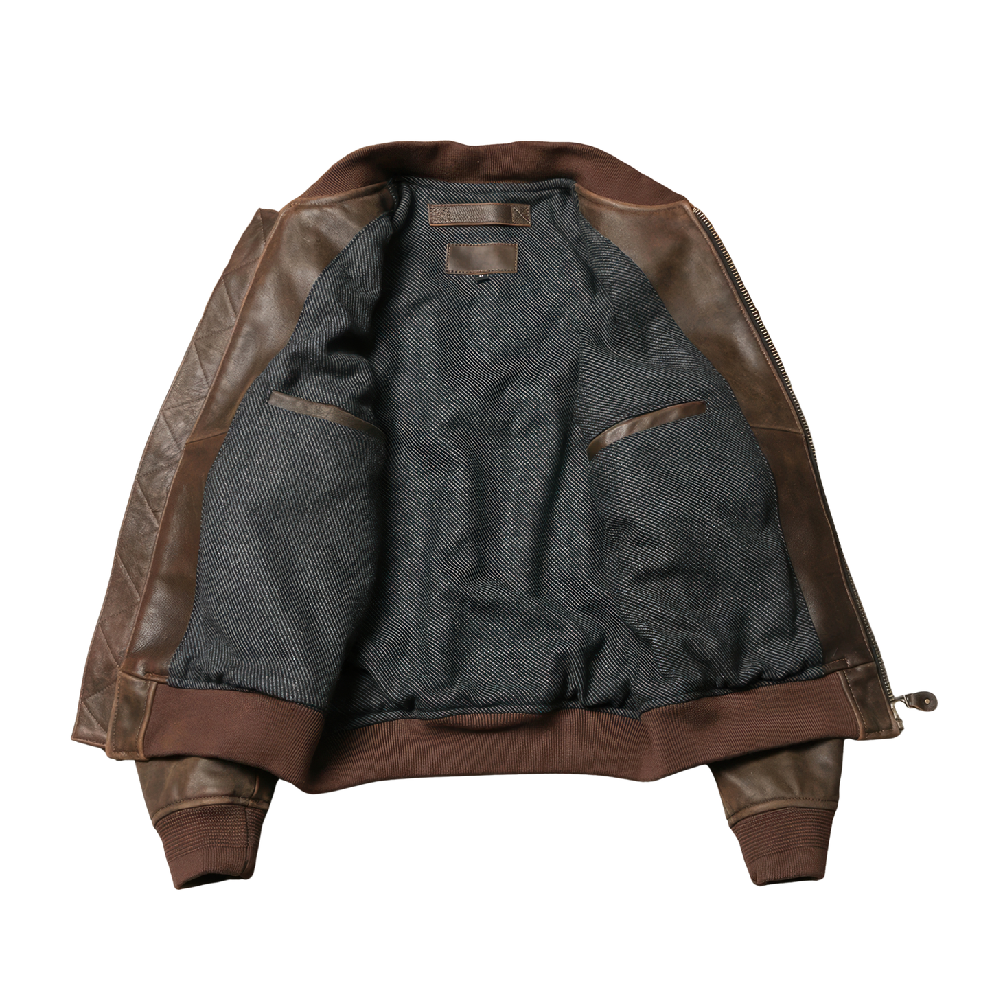 Blouson bombers cuir vintage aviateur