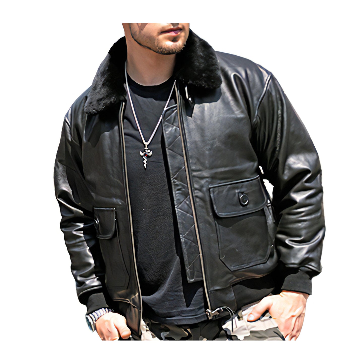 Blouson cuir armée américaine aviateur
