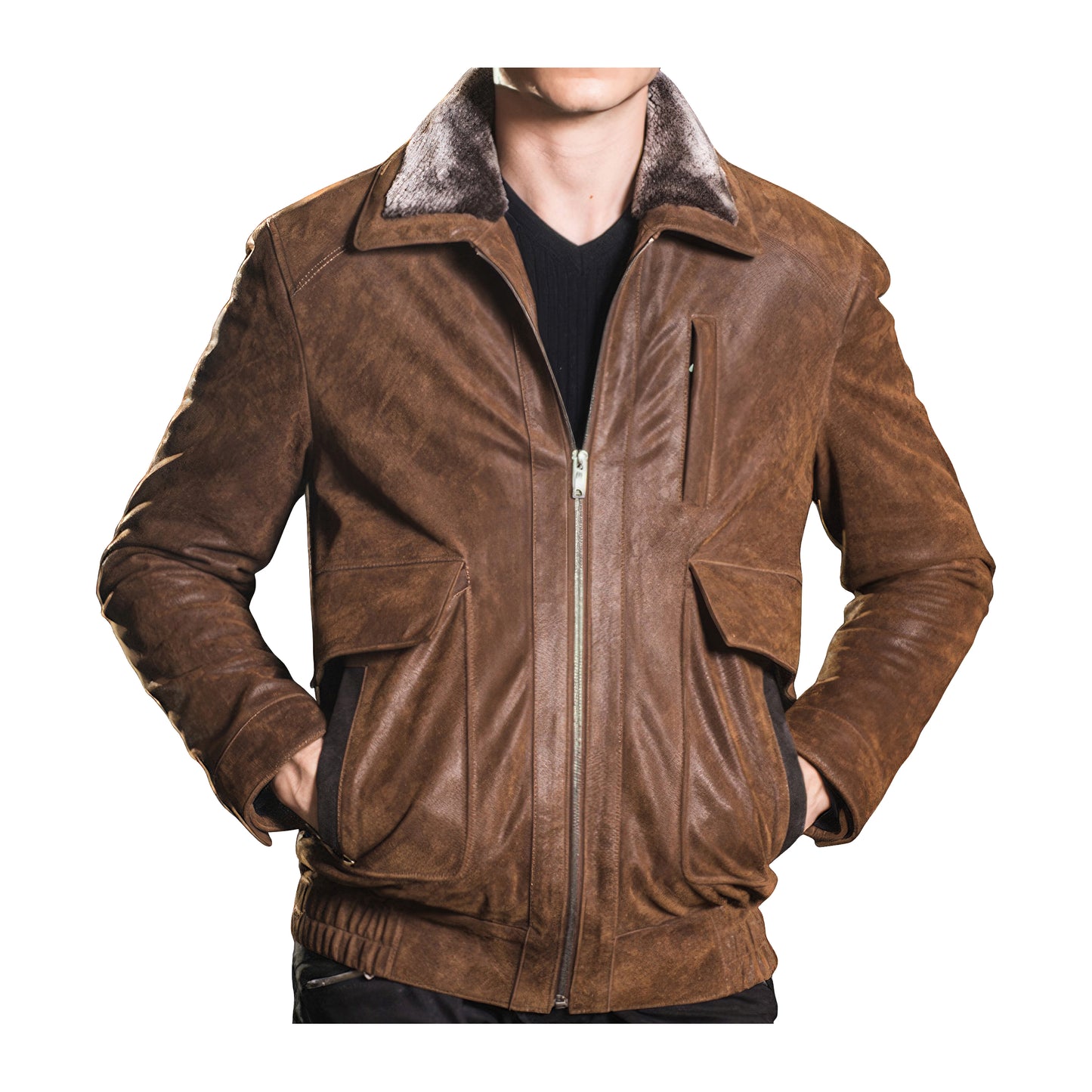 Blouson cuir homme pilote