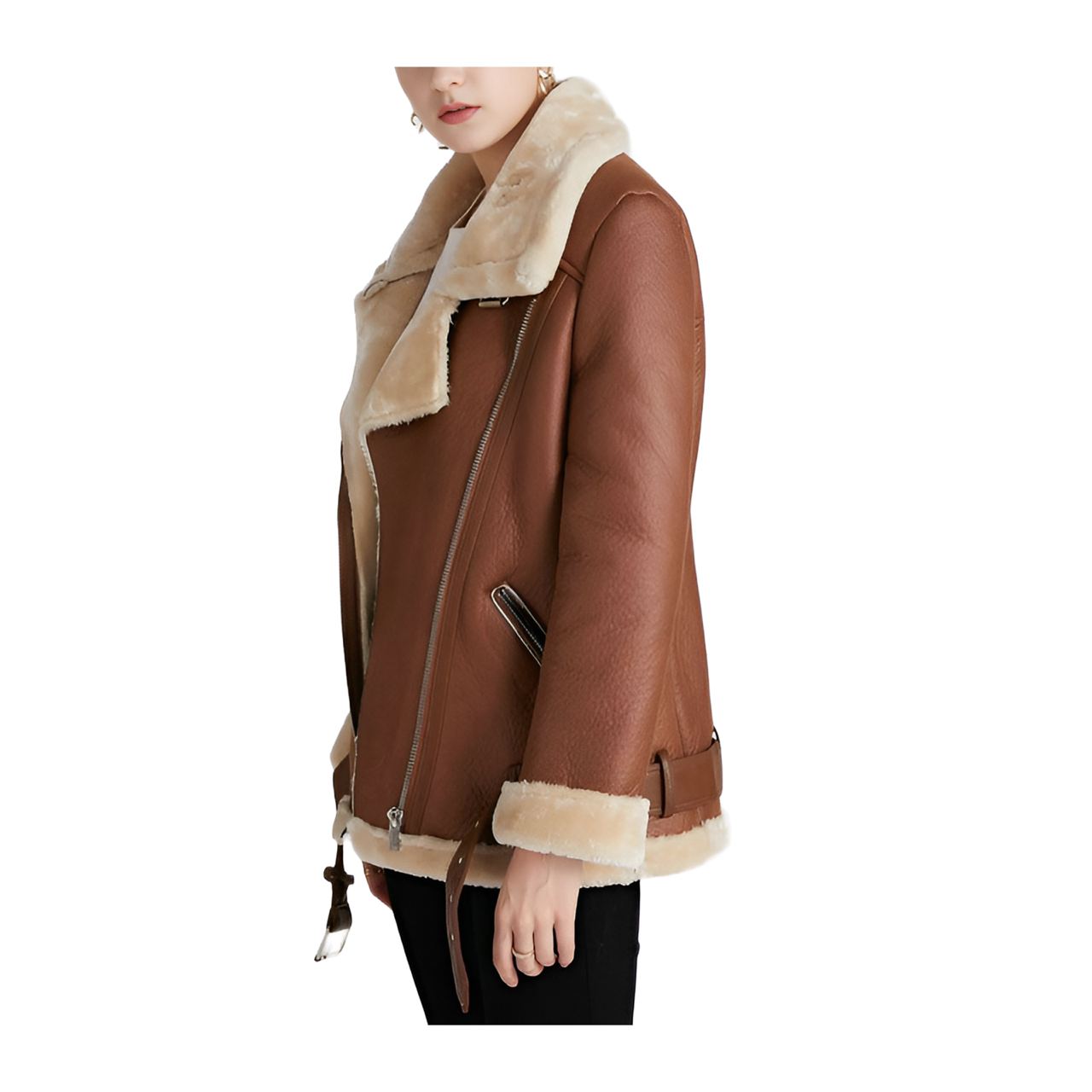 Blouson fourré aviateur femme