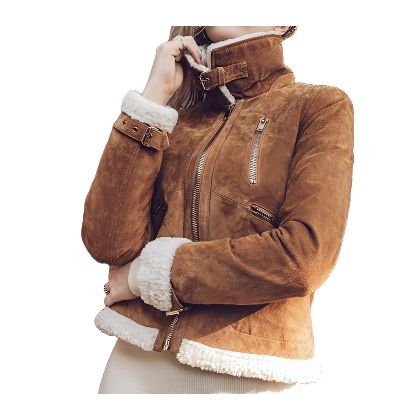 Blousons bombardier daim