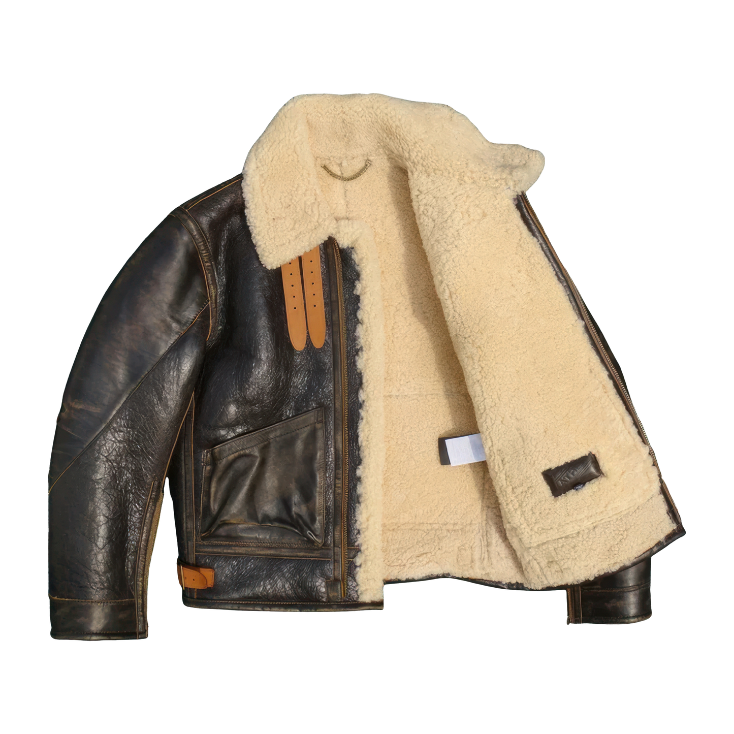 Bombardier beige et noir