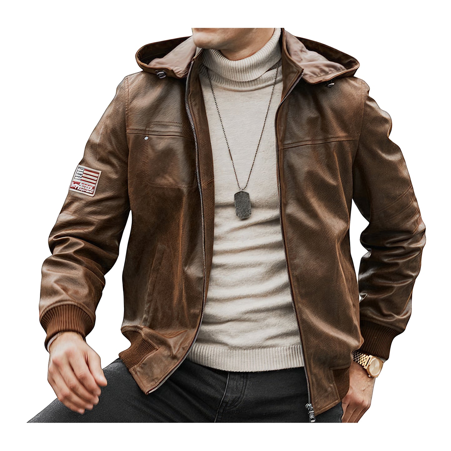 Bombers aviateur capuche homme