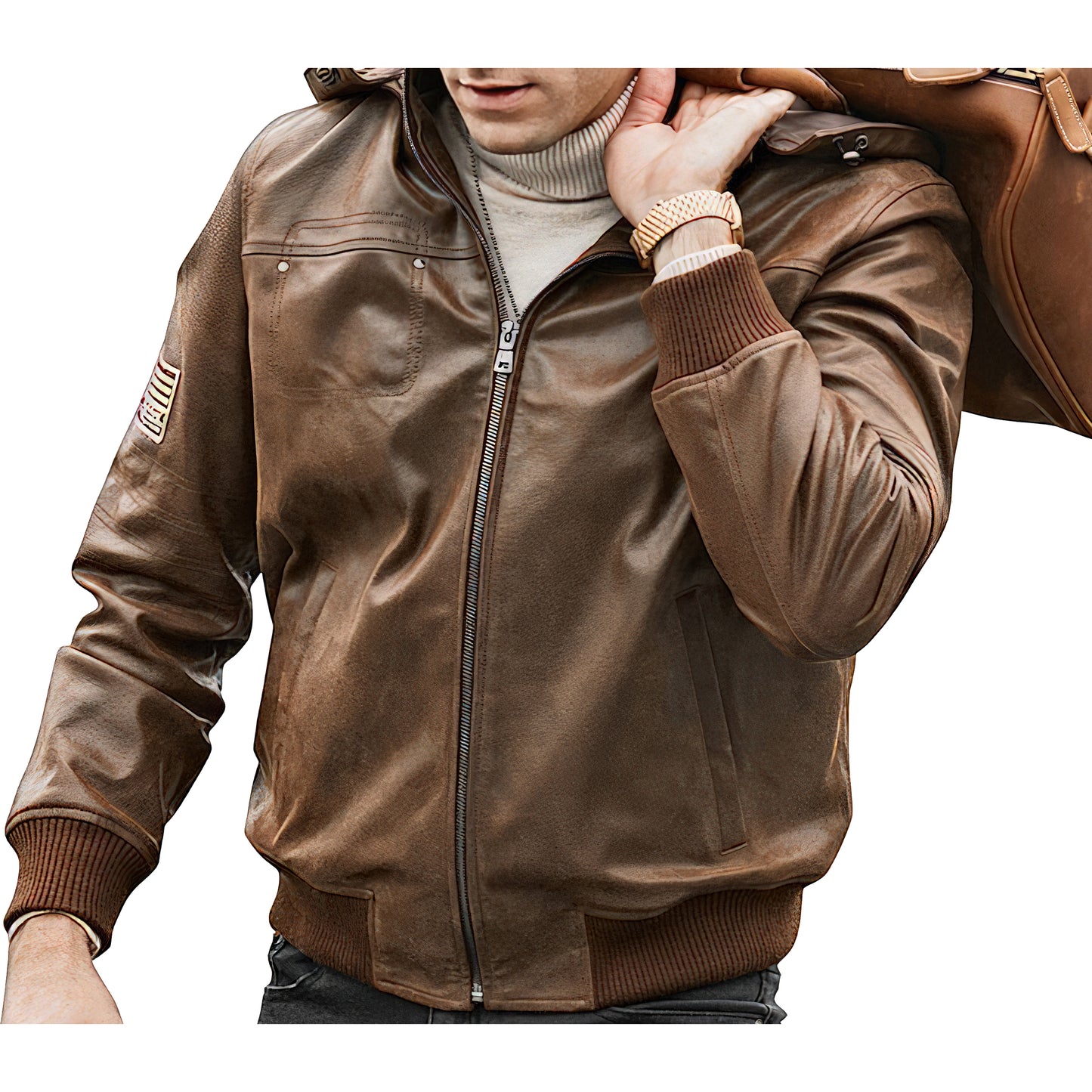 Bombers aviateur homme capuche