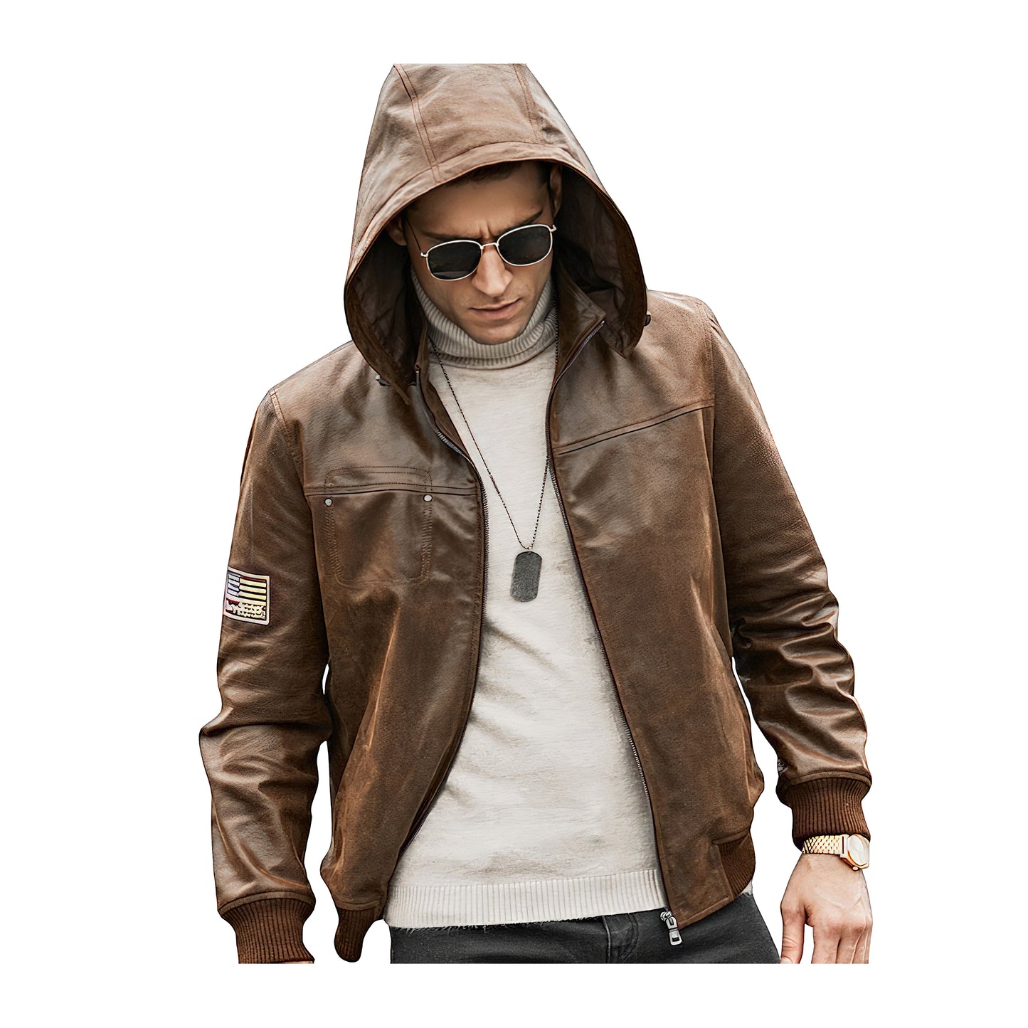 Bombers capuche aviateur homme