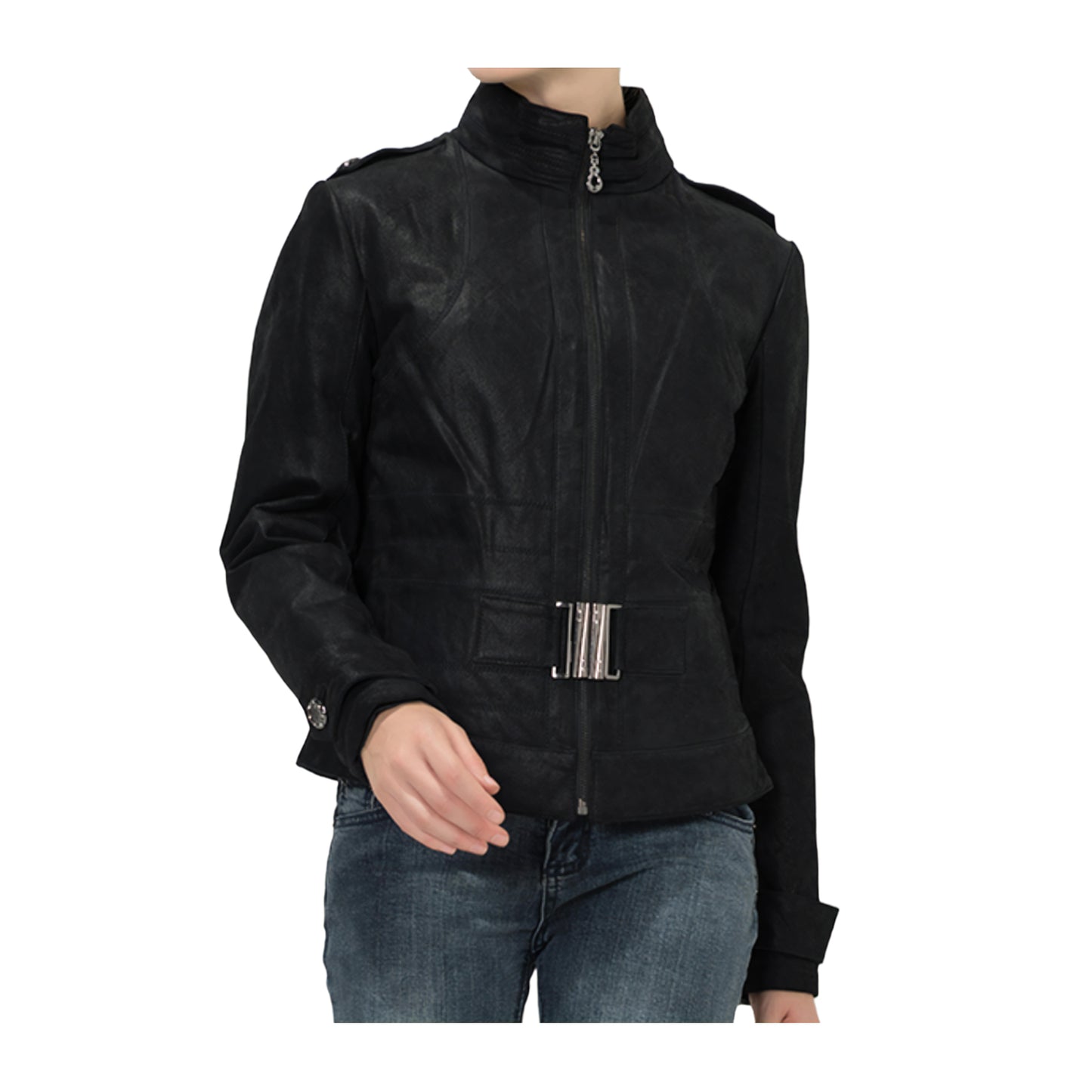 Bombers cuir femme