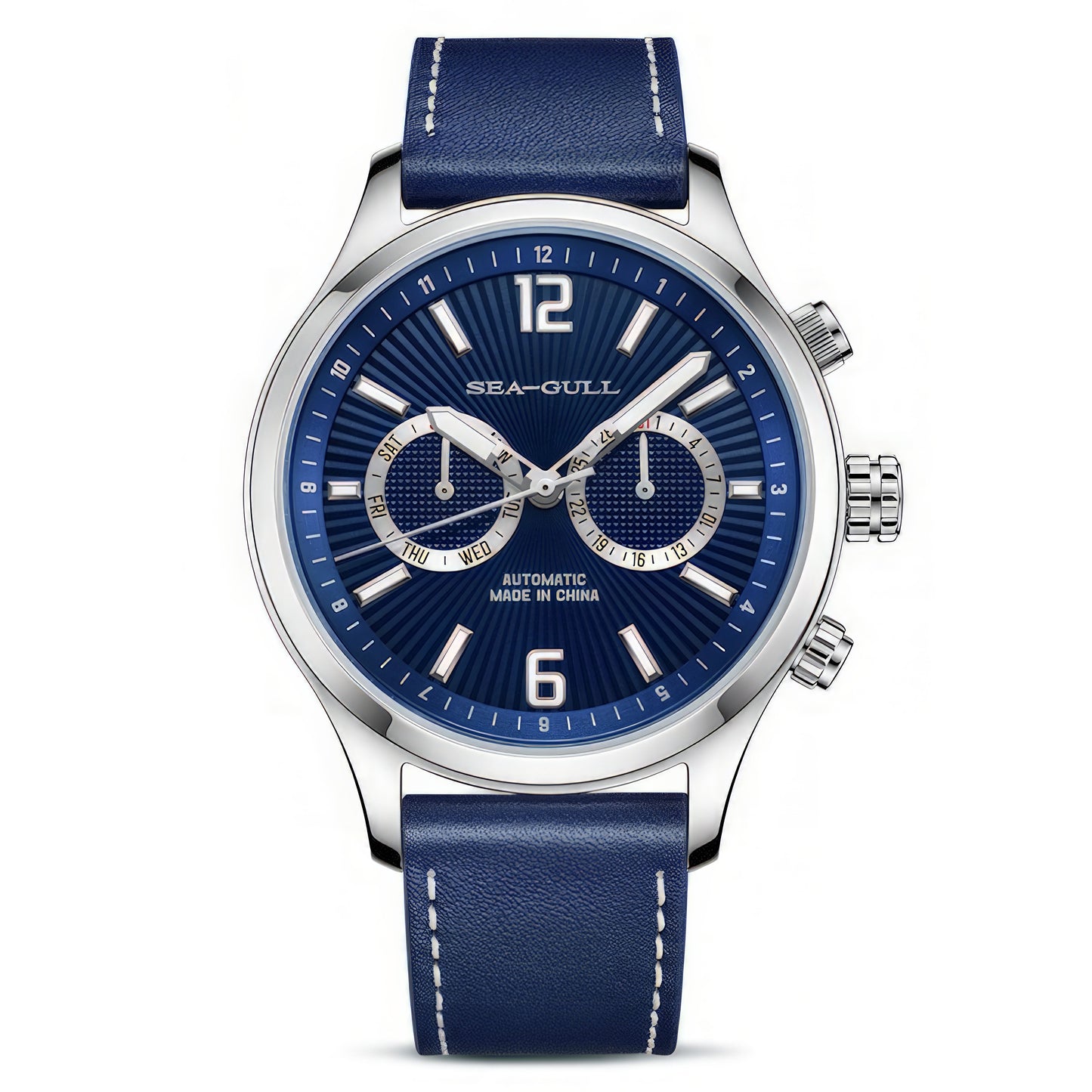 Chronographe montre cuir