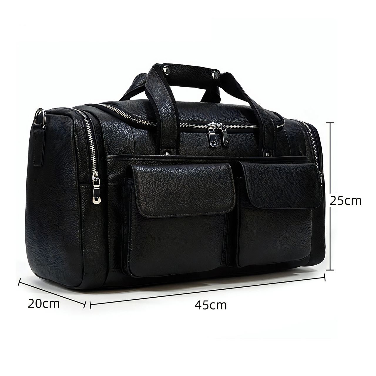 Dimensions Grand Sac de Voyage Cuir Noir