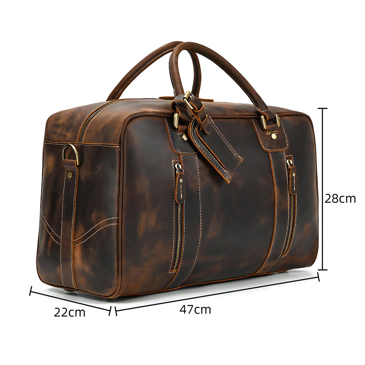 Dimensions Sac de Voyage Cabine Cuir