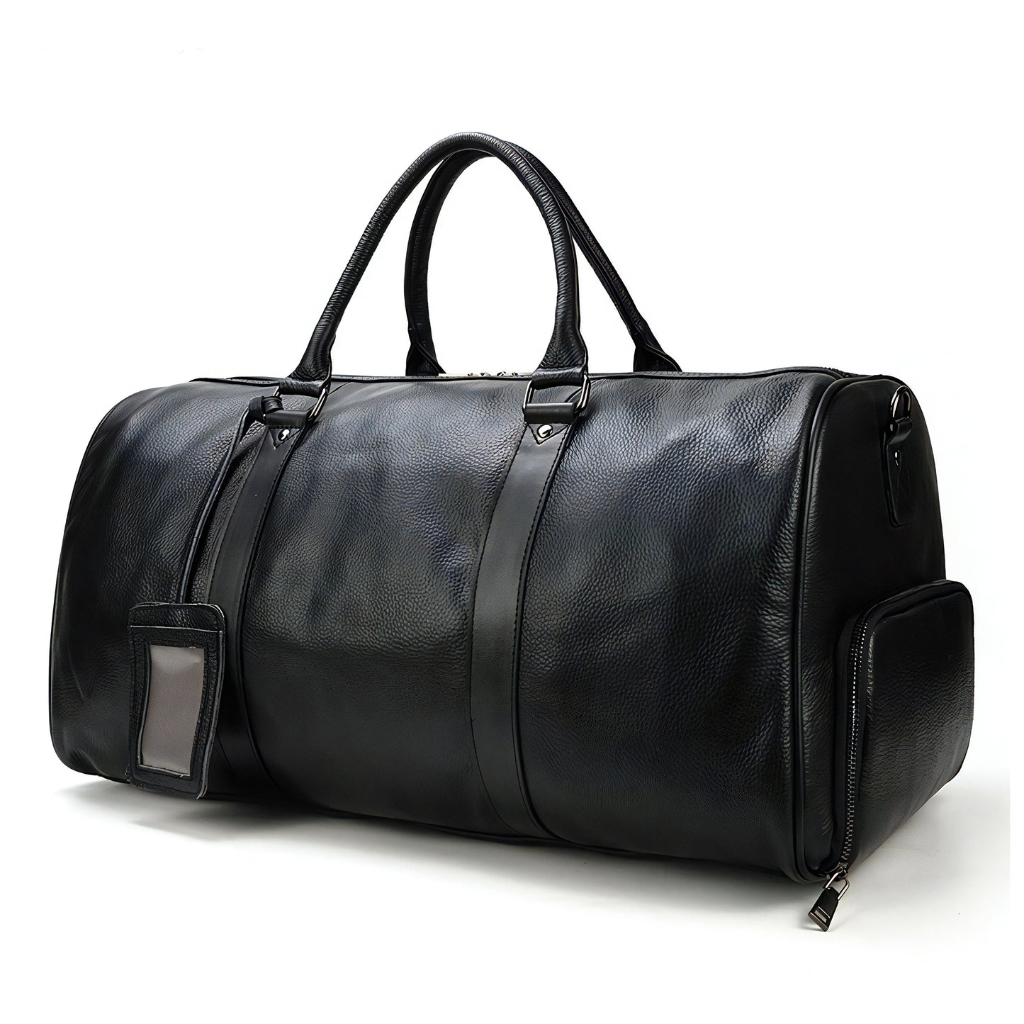 Grand sac week end cuir noir