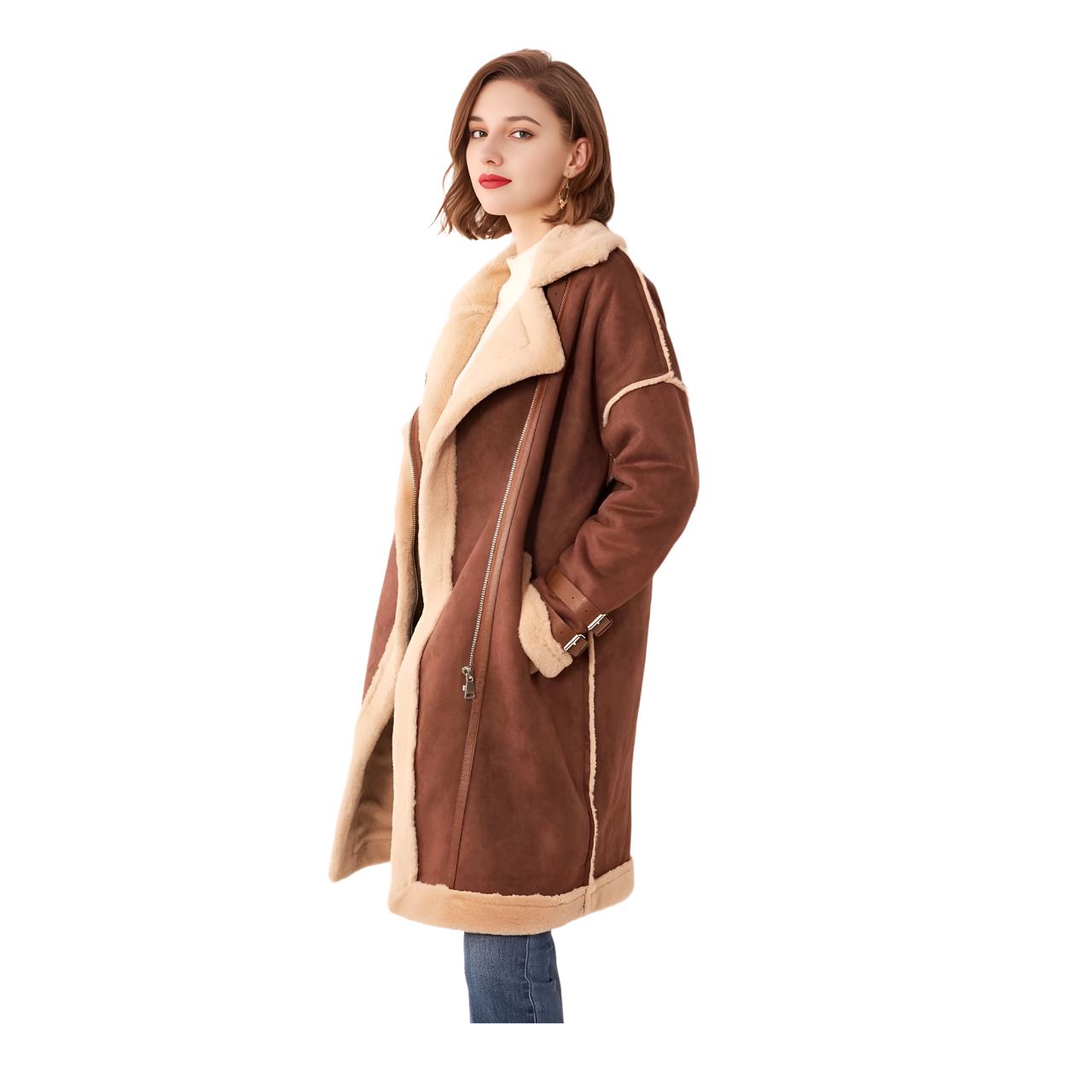 Long manteau aviateur