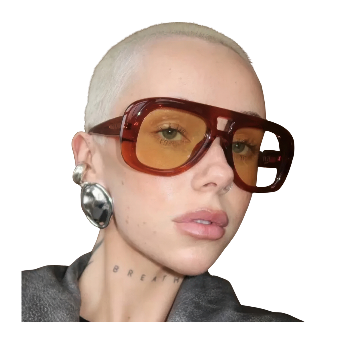 Lunette oversize de soleil aviateur
