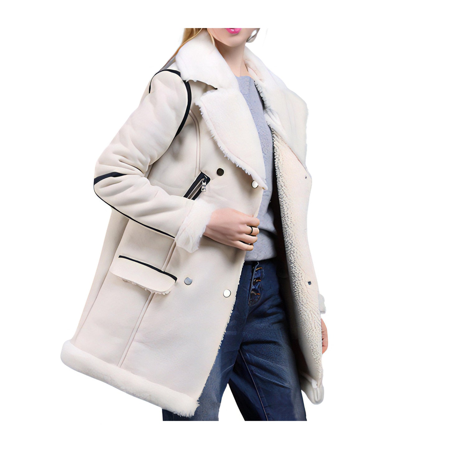 Manteau aviateur blanc