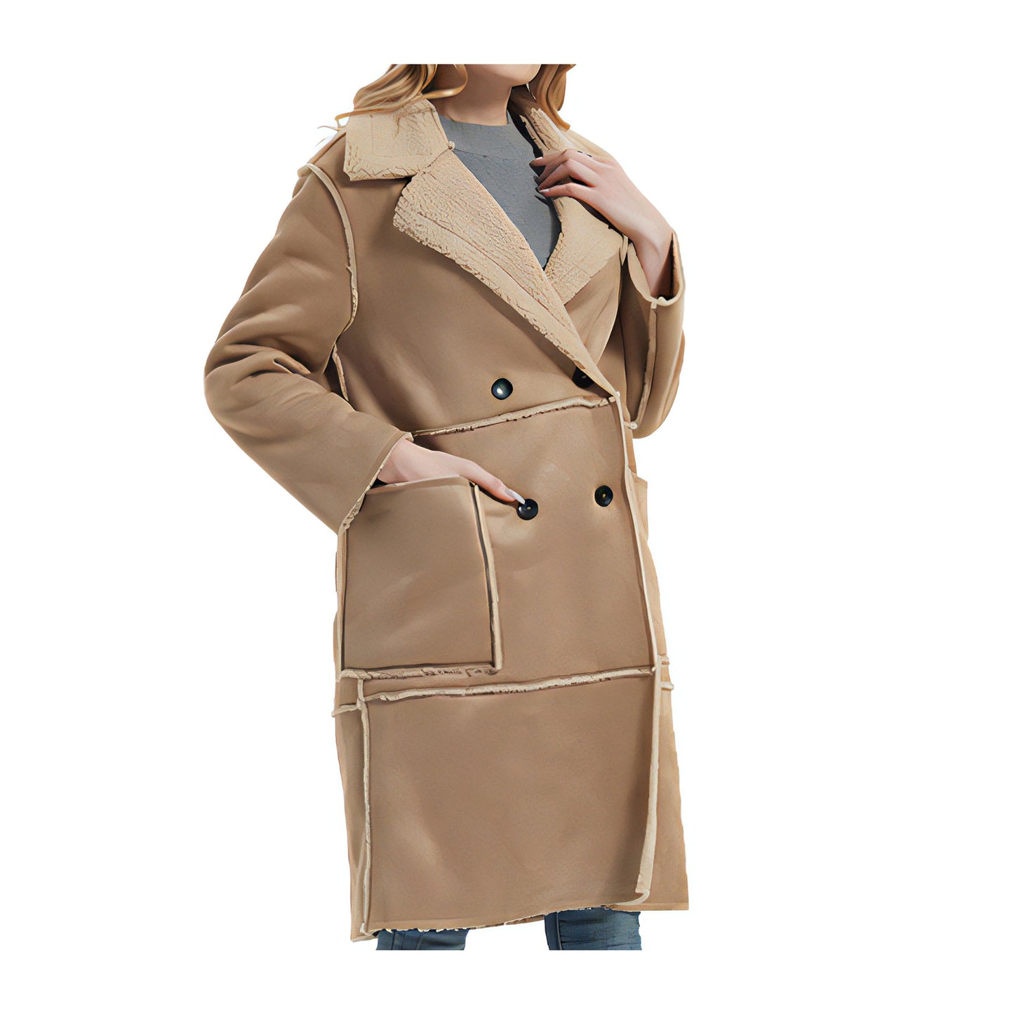 Manteau aviateur femme beige