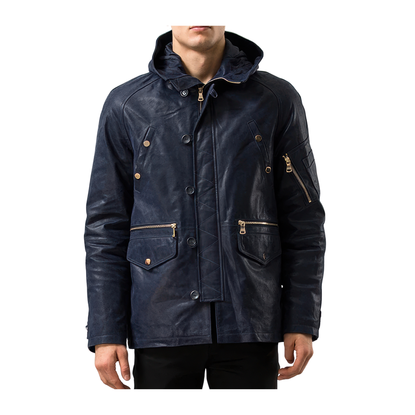 Manteau homme aviateur bleu