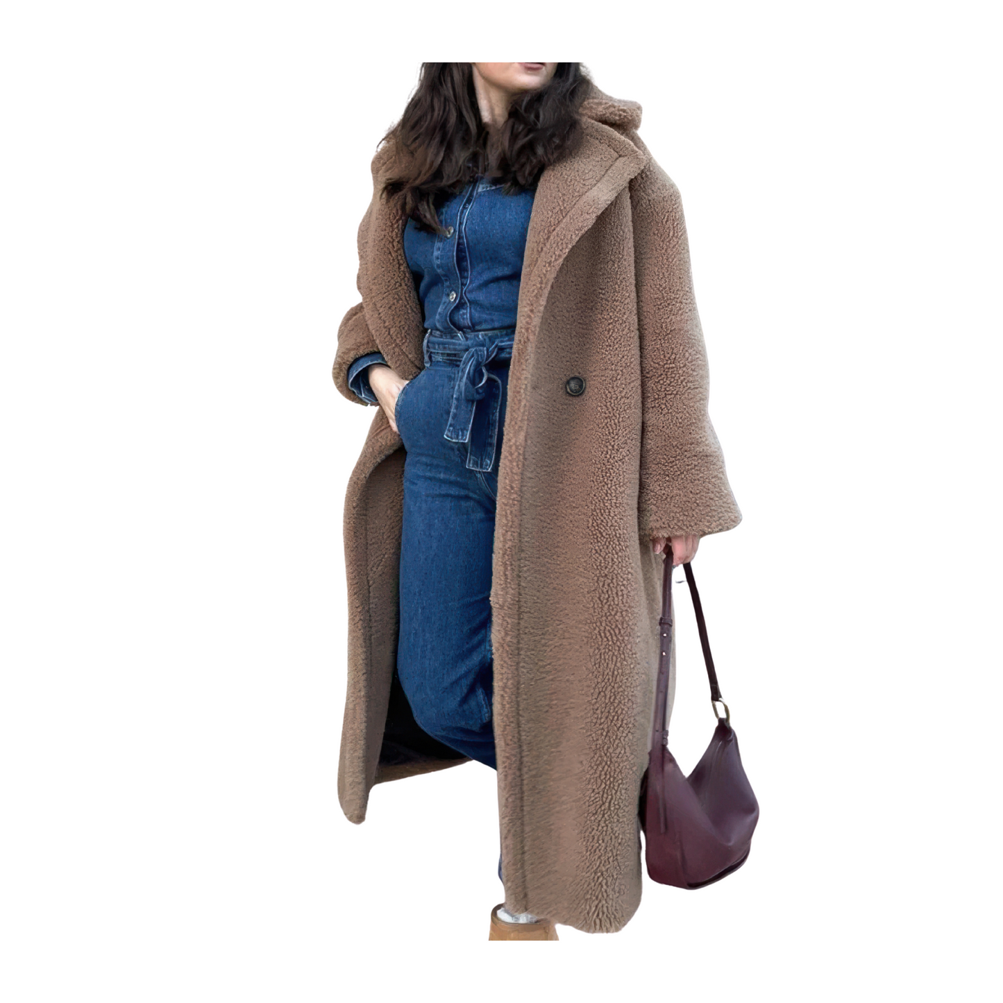 Manteau imitation mouton femme aviateur