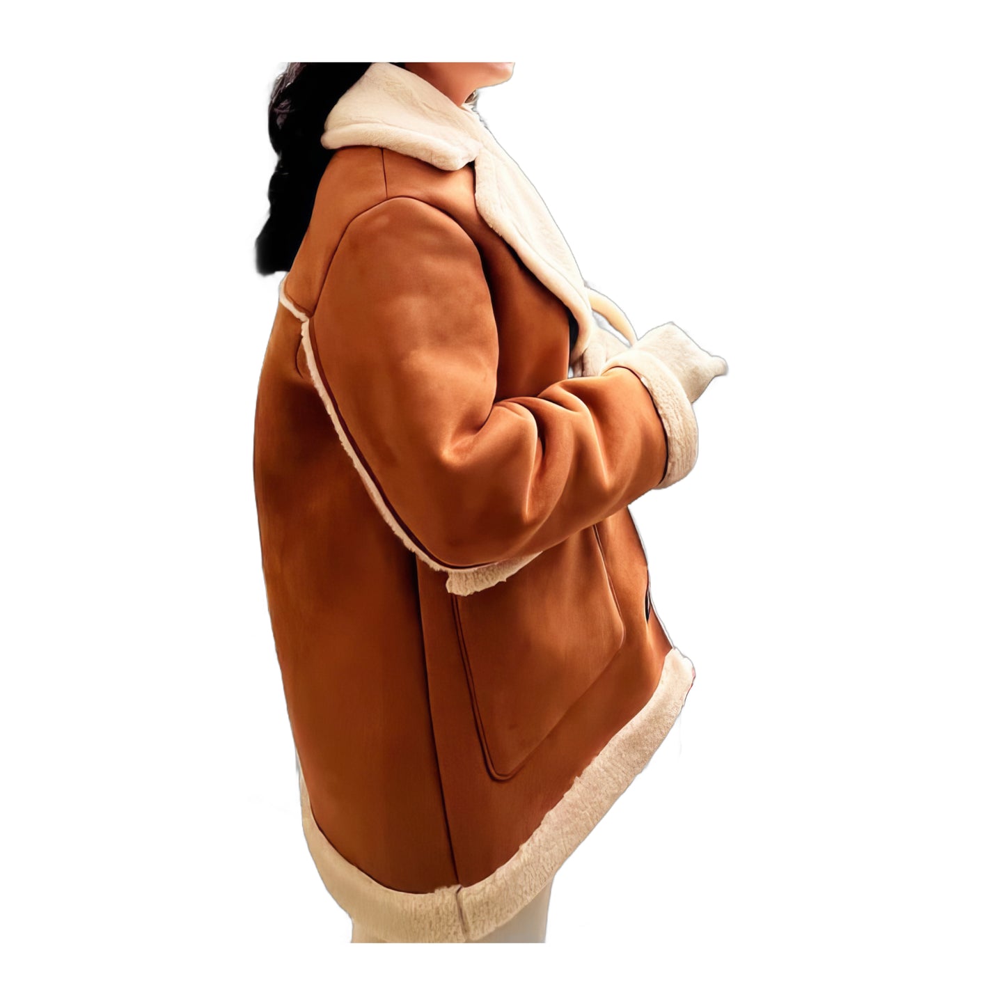Manteau mi long femme camel