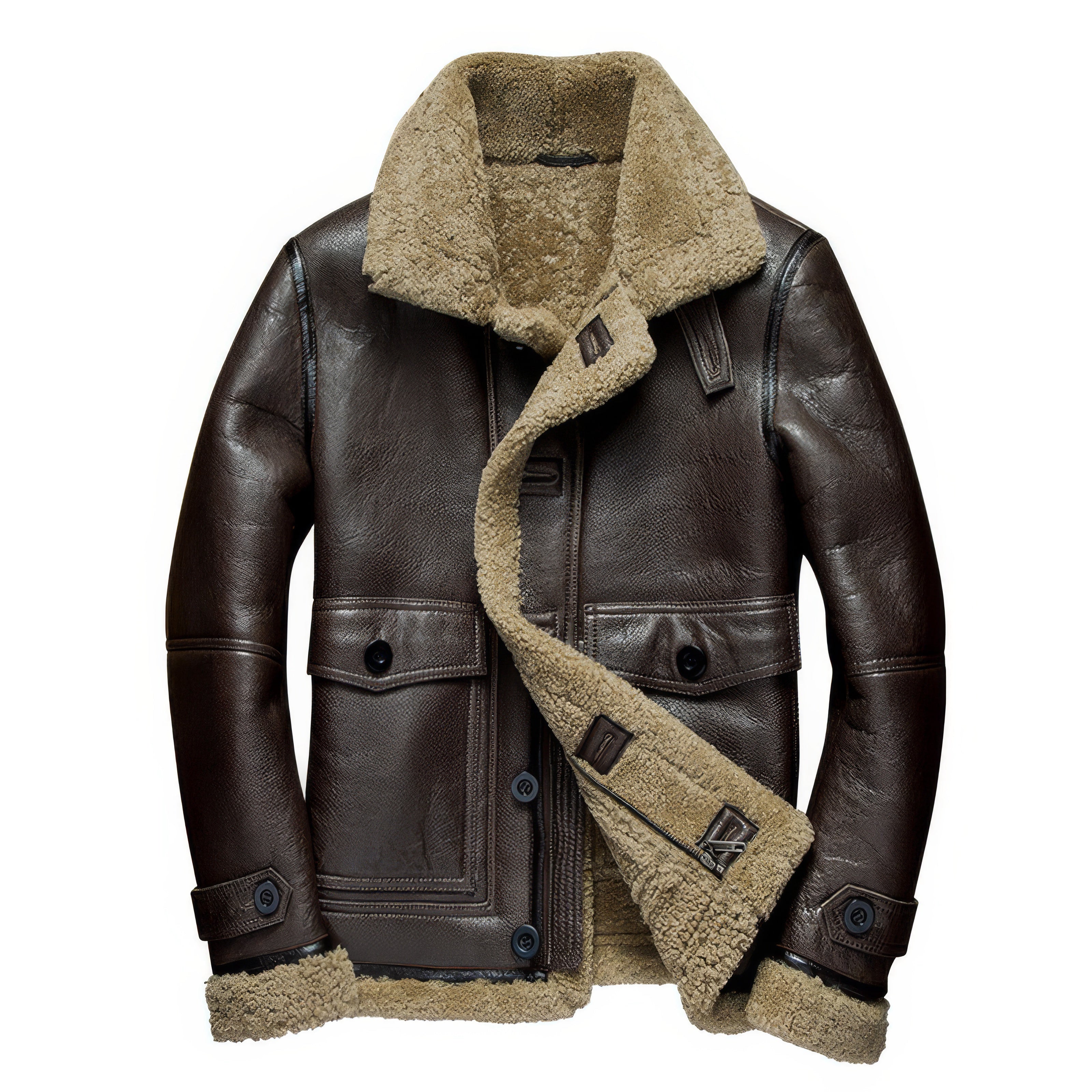 Veste Polaire Sherpa Homme - Manteau Chaud Hiver, Style Militaire, Pour Sport, Travail Extérieur