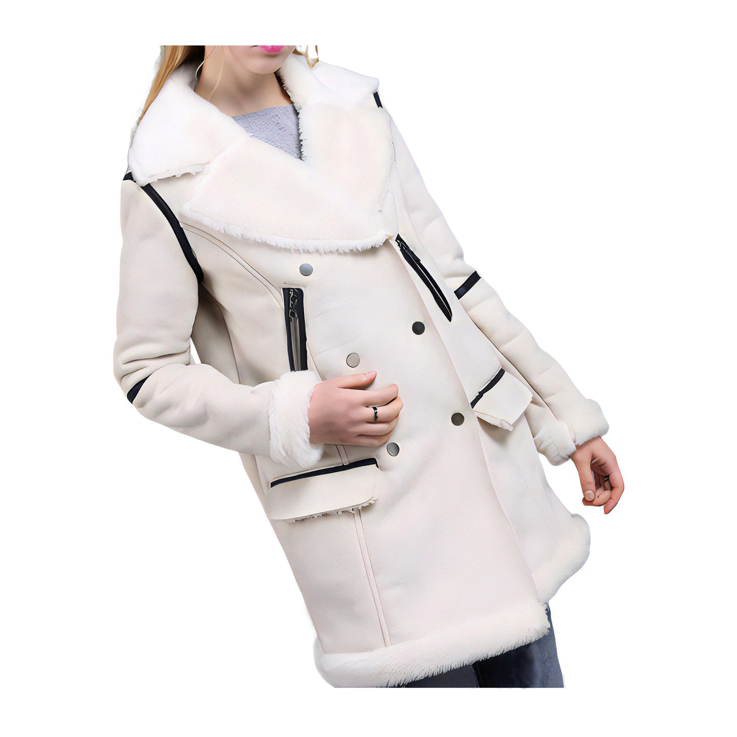 Manteaux aviateur blanc