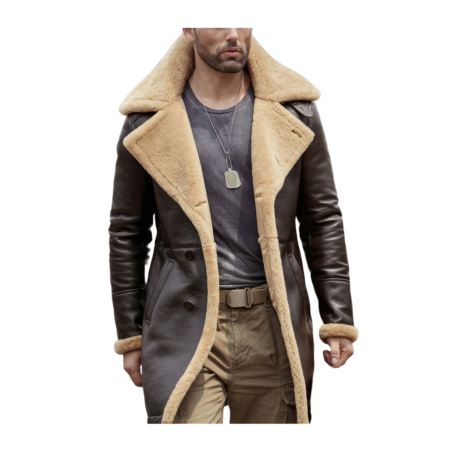 Manteaux homme aviateur mouton