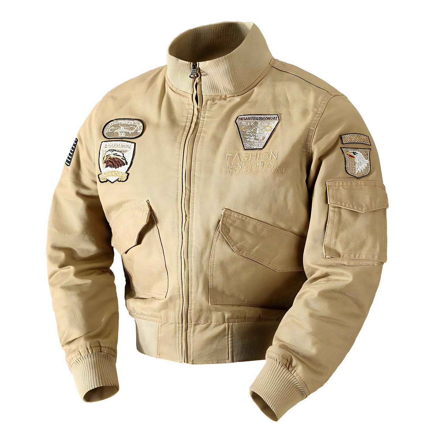 Military bomber jacket flight