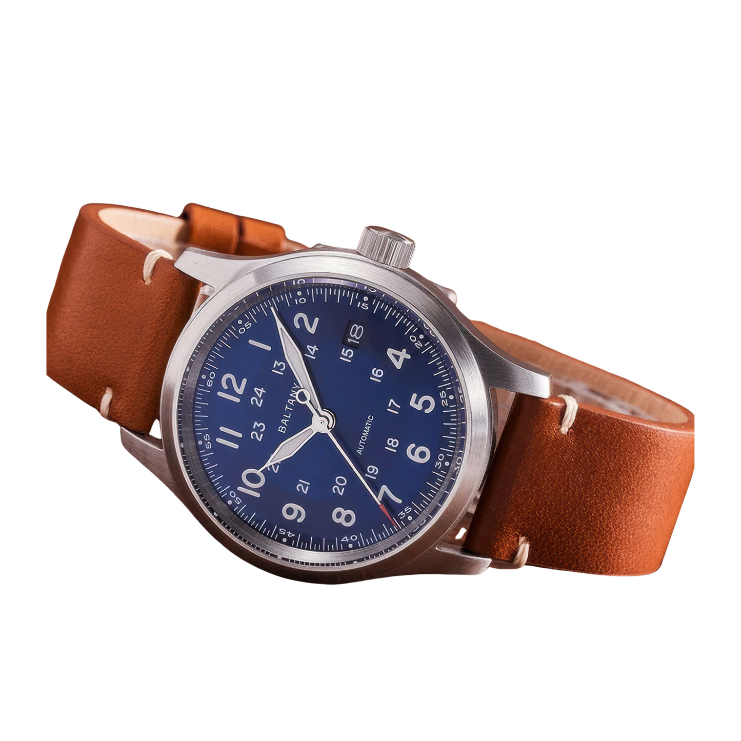 Montres automatique cadre bleu aviateur