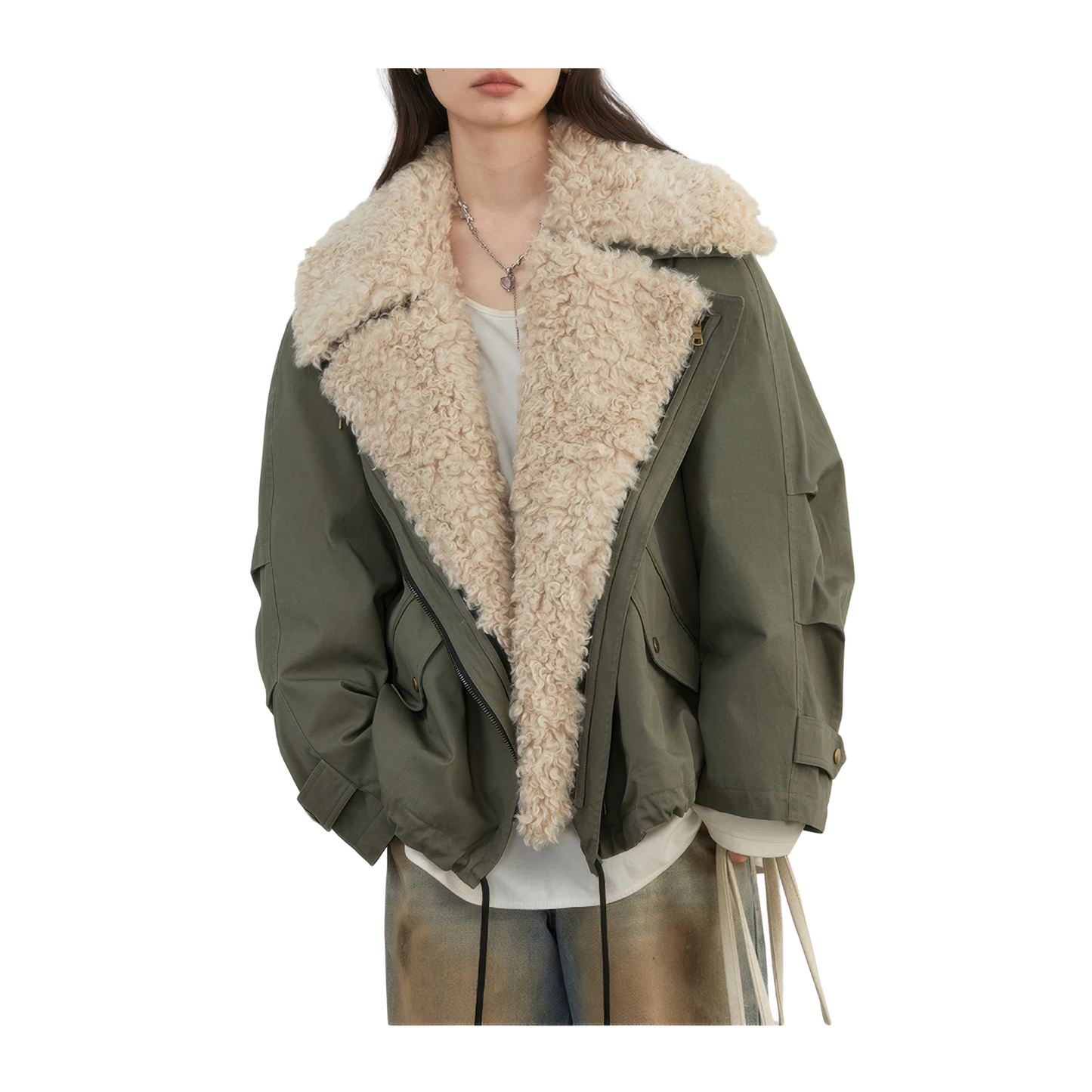 Parka femme avec fausse fourrure
