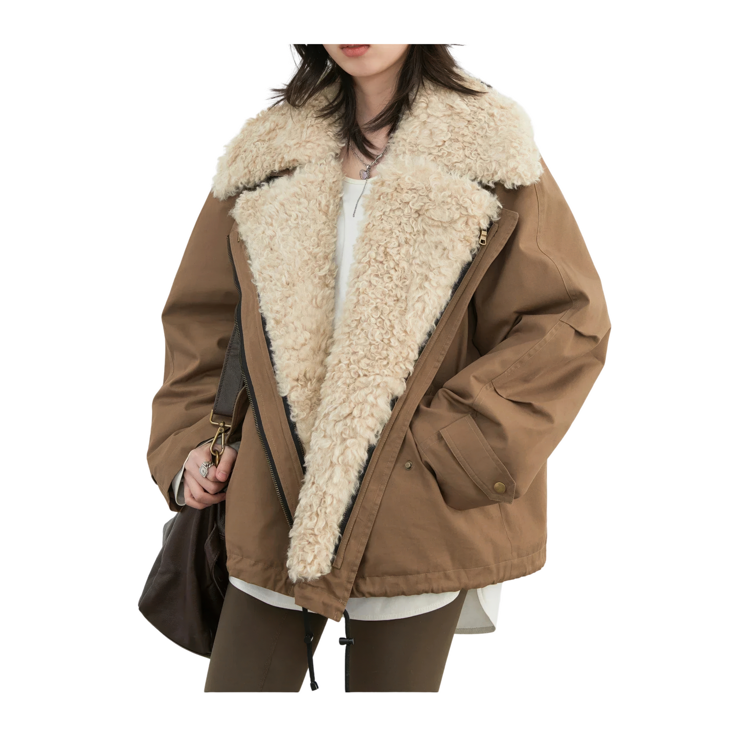 Parka femme fausse fourrure