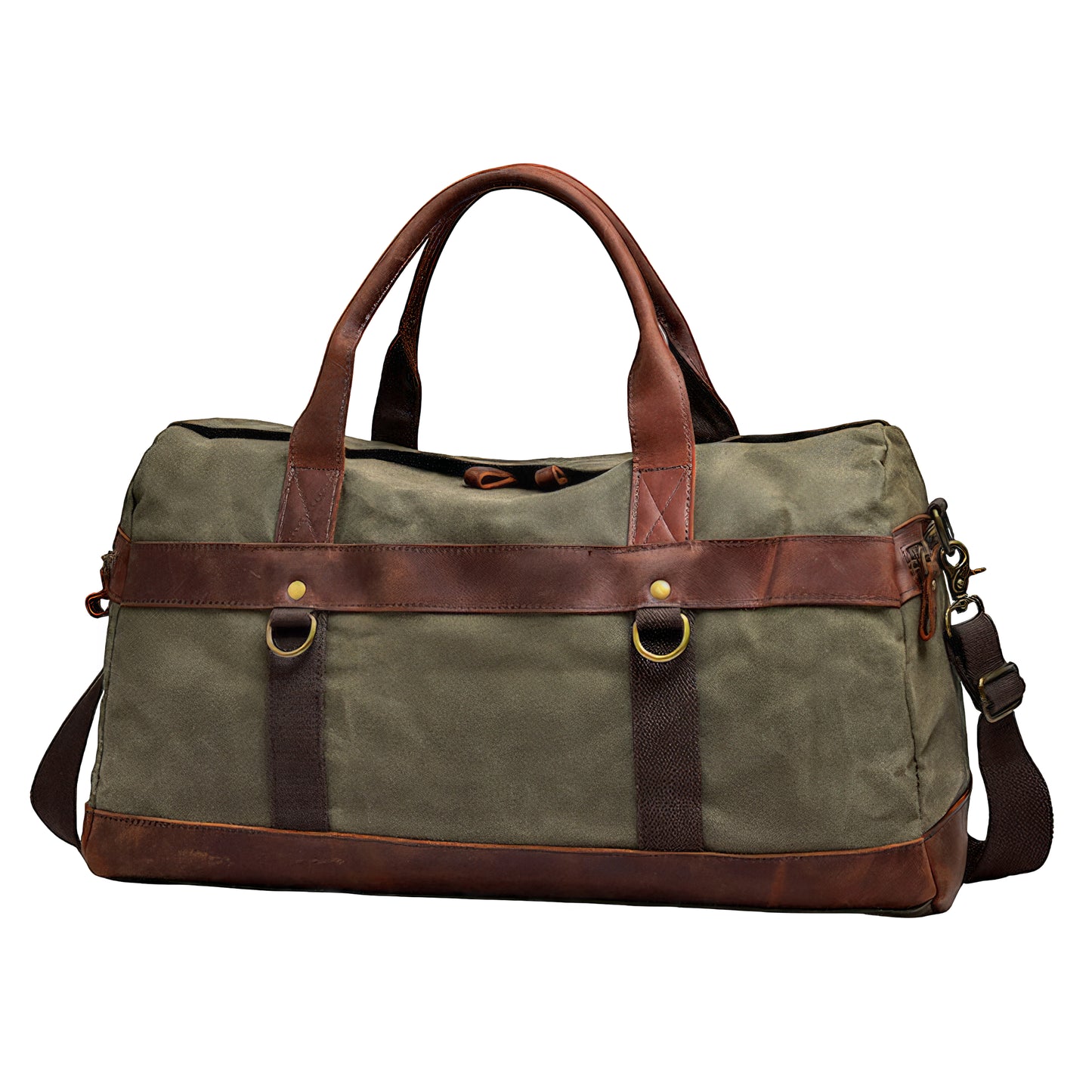 Sac de voyage en cuir et toile homme