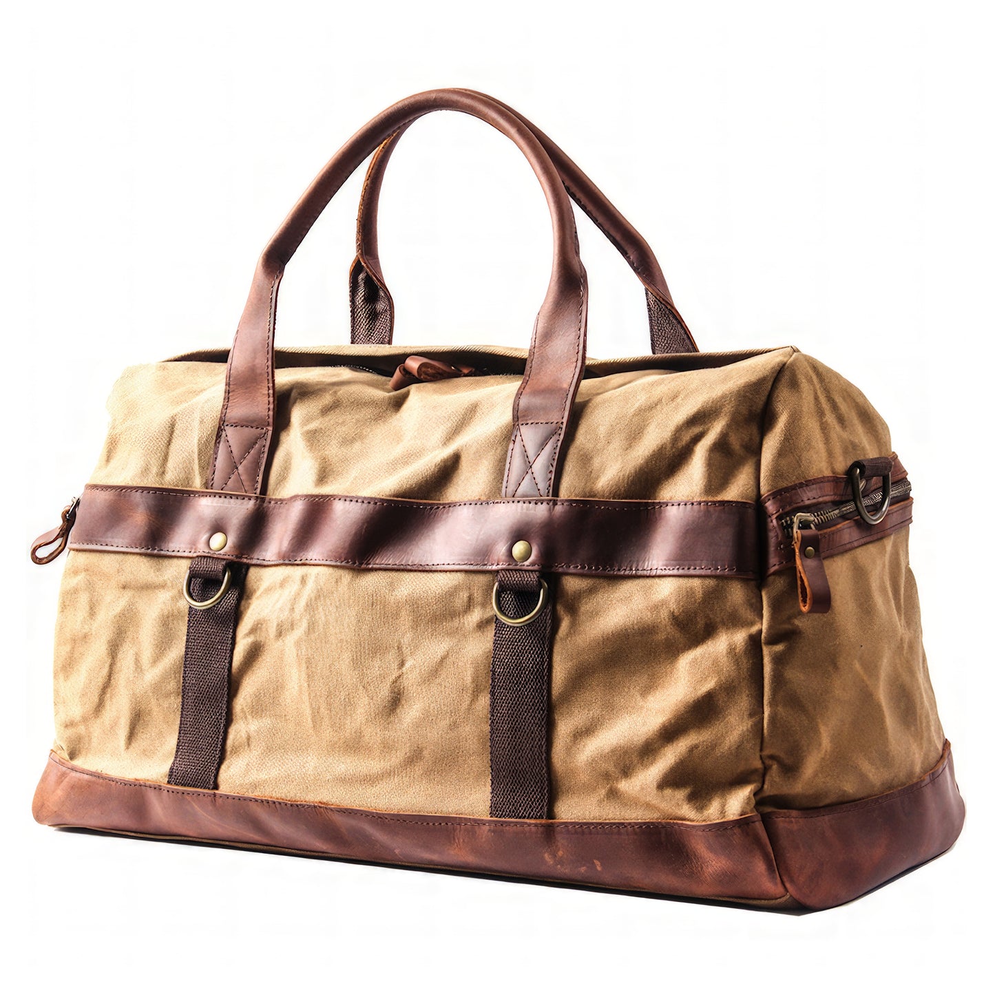 Sac de voyage homme toile et cuir
