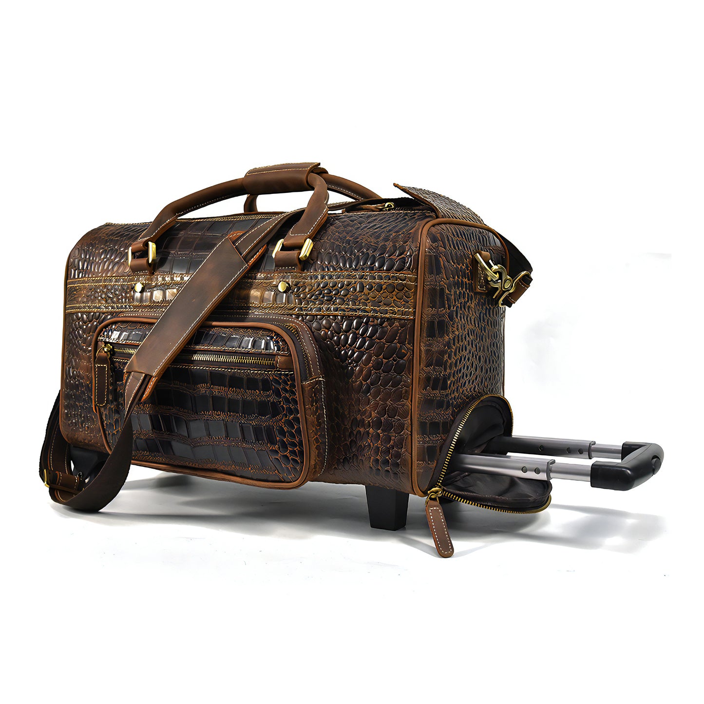 Sac voyage cuir roulettes