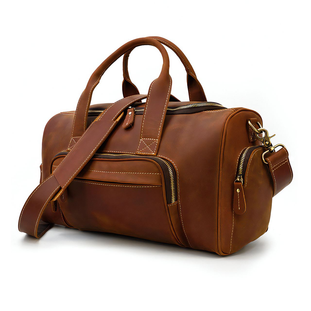 Sac Week End Cuir Marron