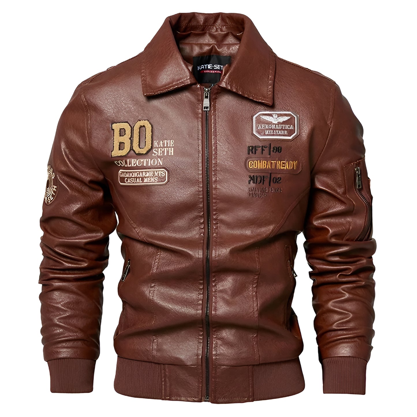 Veste cuir faux homme