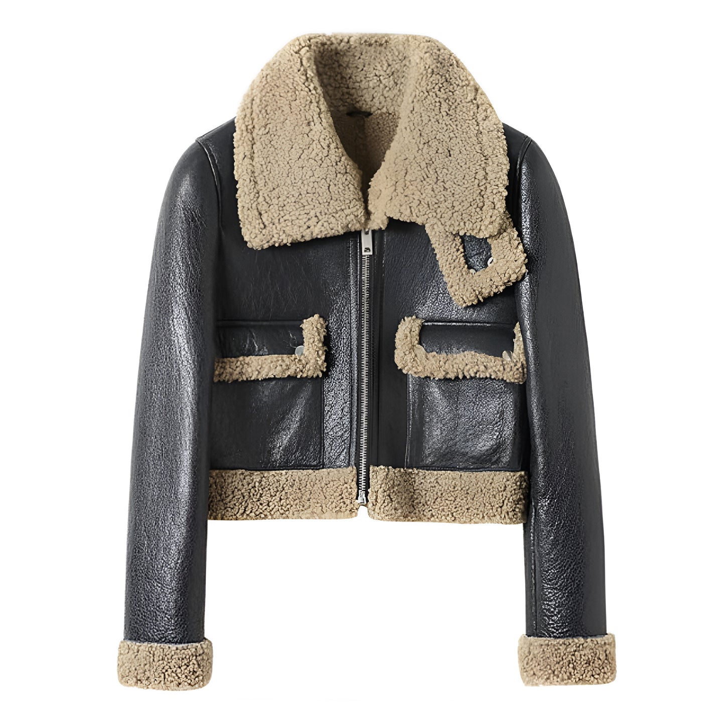 Veste femme col fourrure