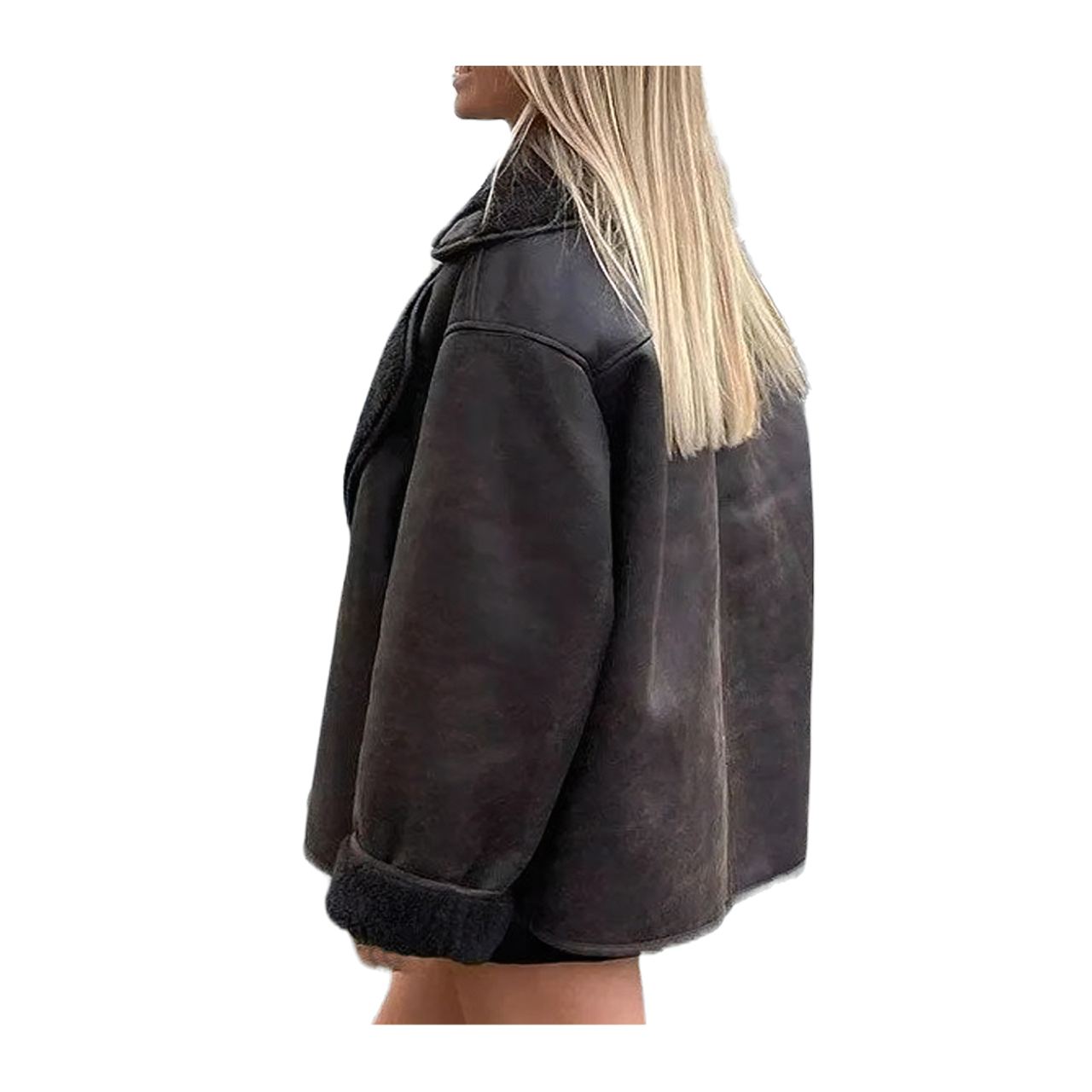 Vestes aviateur marron foncé femmes