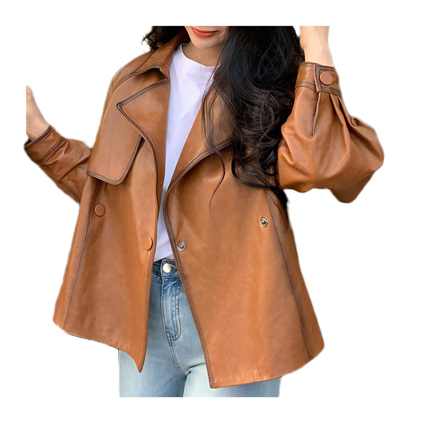 Vestes longue cuir femme
