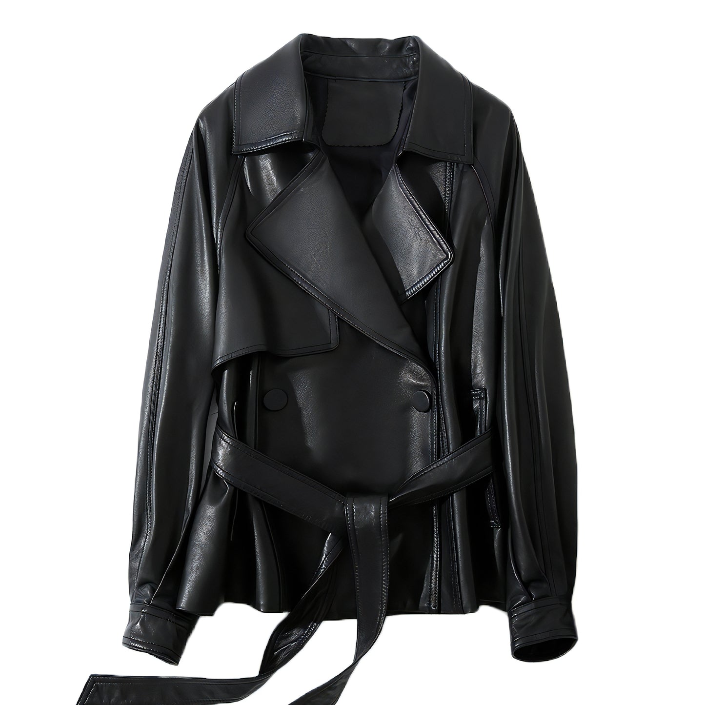 Vestes longues cuir femmes