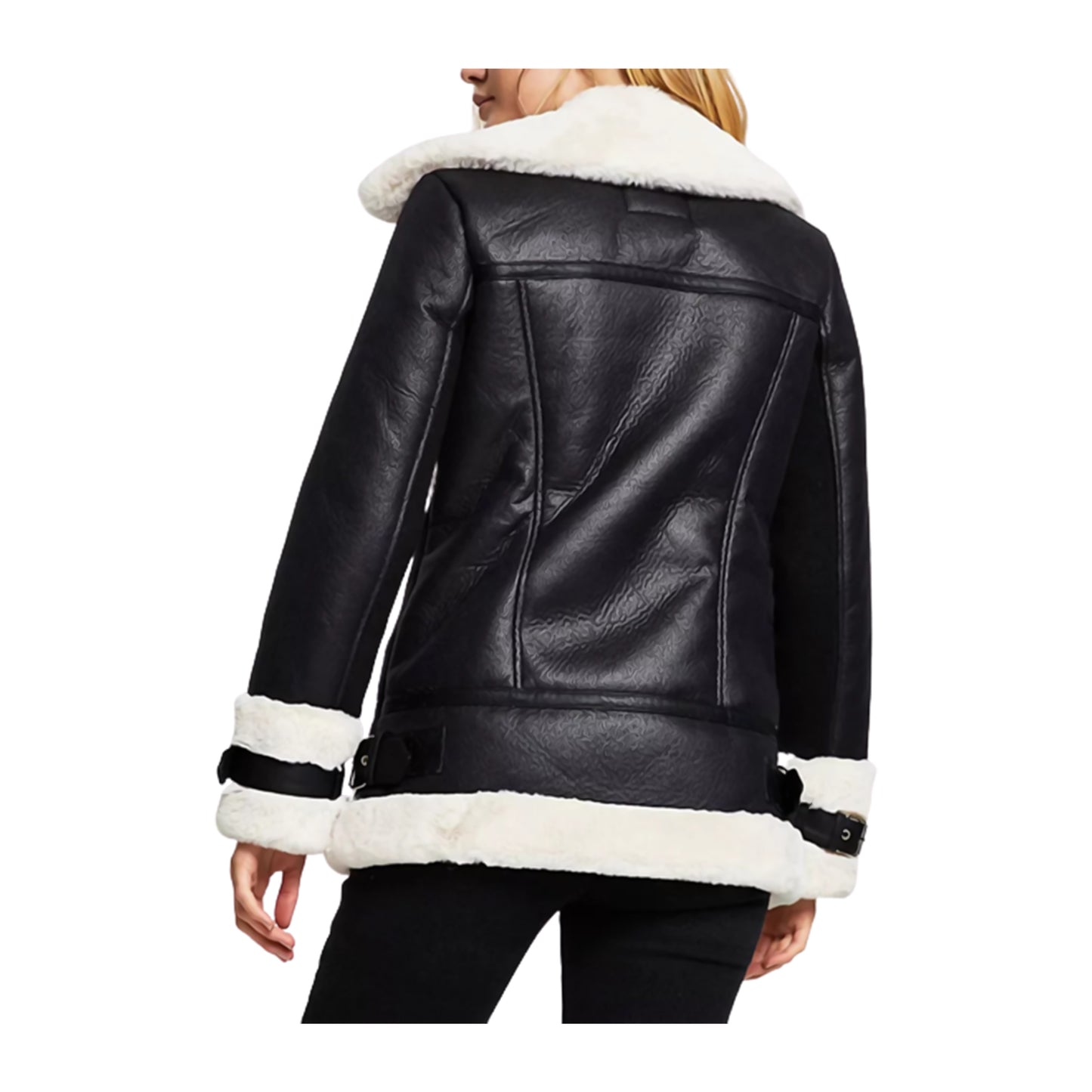 Vestes Aviateur Femme Noir et Blanc