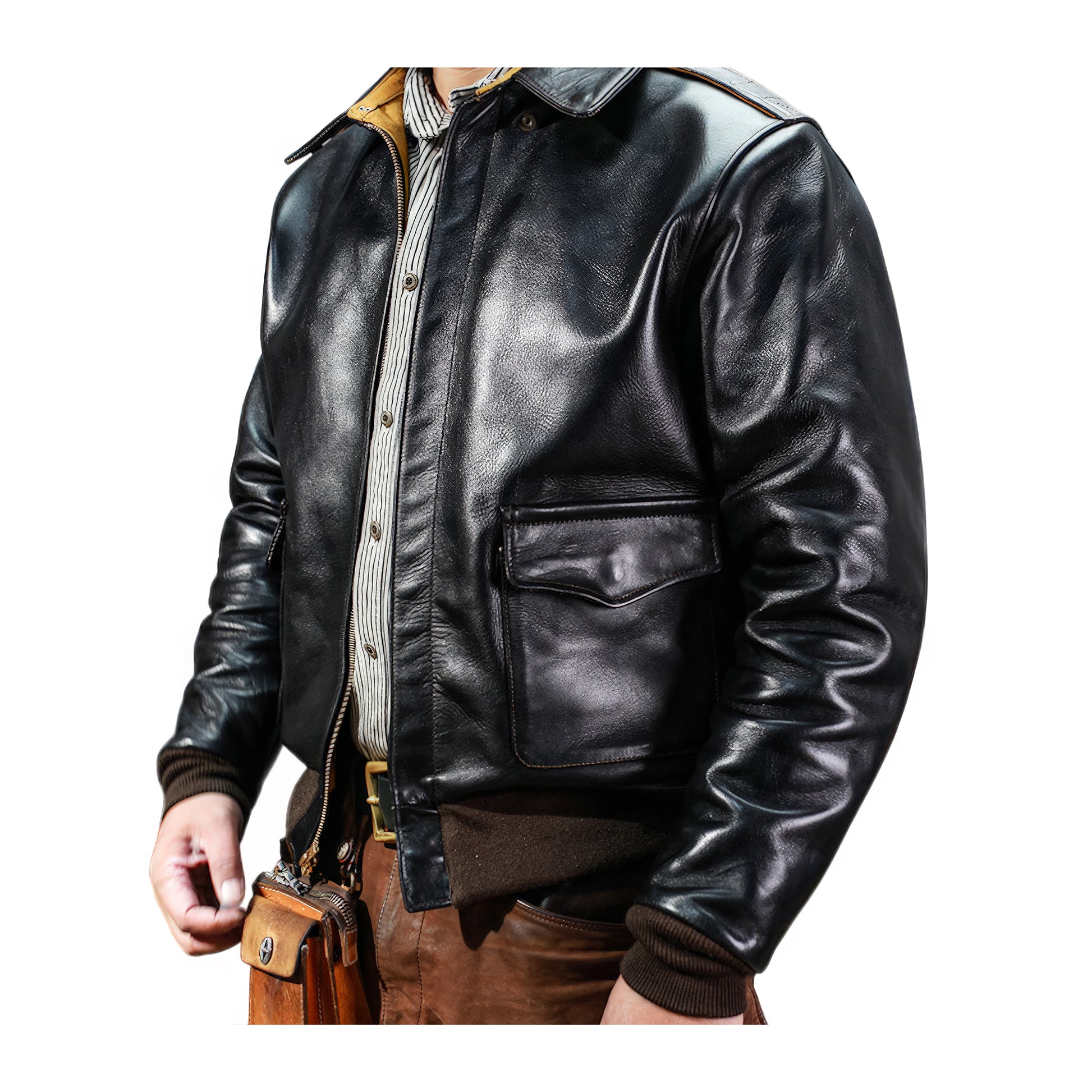 A2 bomber jacket leather