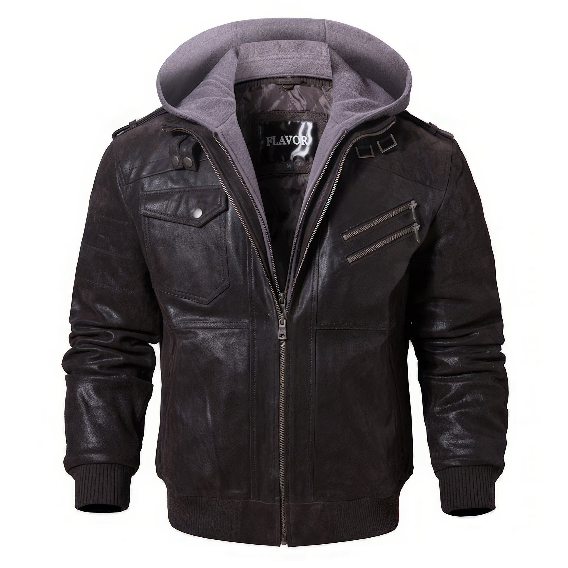 Aviator jacket hooded