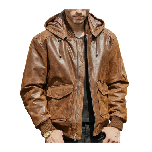 Blouson aviateur à capuche