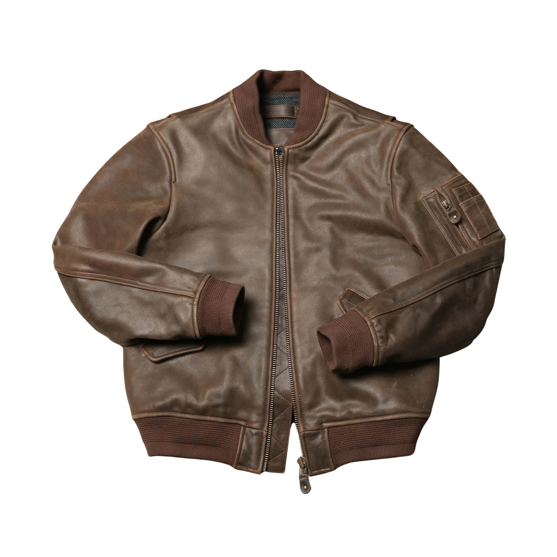 Blouson aviateur bombers cuir vintage