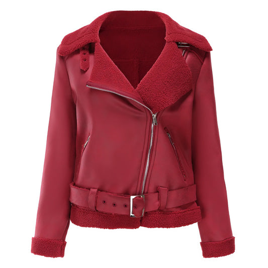 Blouson aviateur bordeaux femme